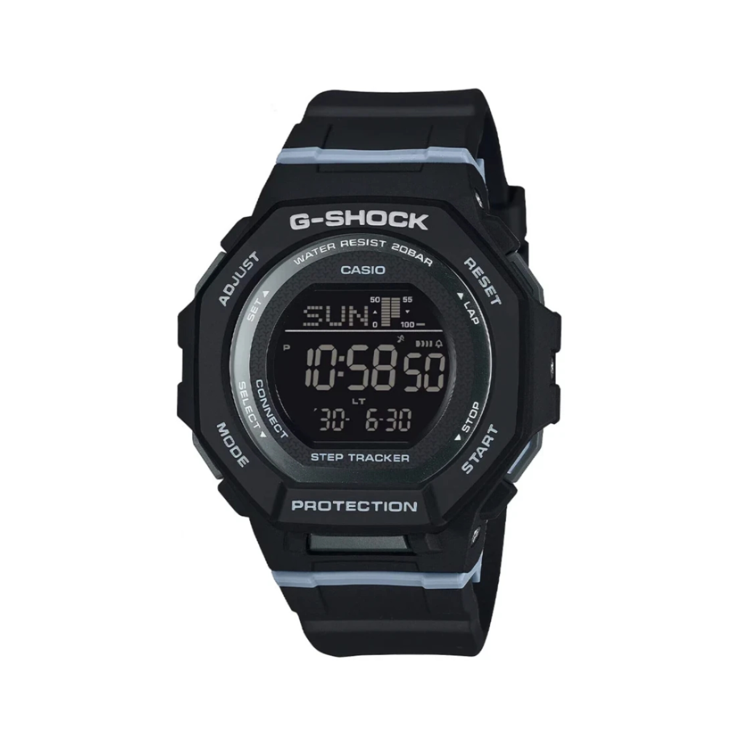 ساعت اسپرت کاسیو G-Shock GMD-B300-1D با بدنه مشکی و طراحی ورزشی